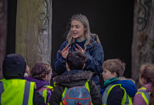 Ranger Talking To A Class Of Children