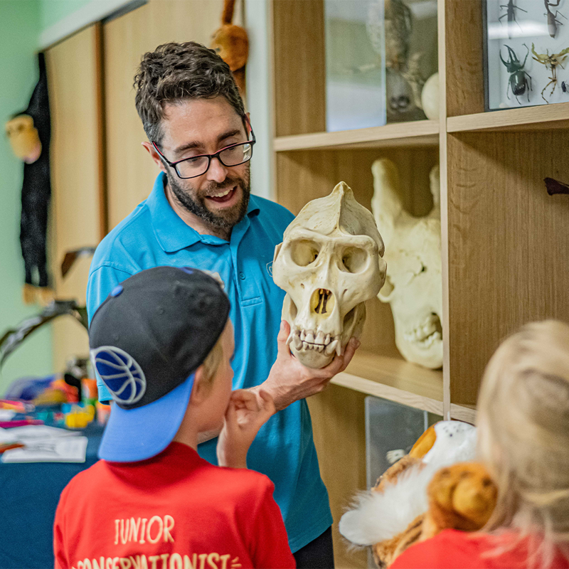 Zoo Ranger Talking To Two Junior Conservationists 1000X1000p